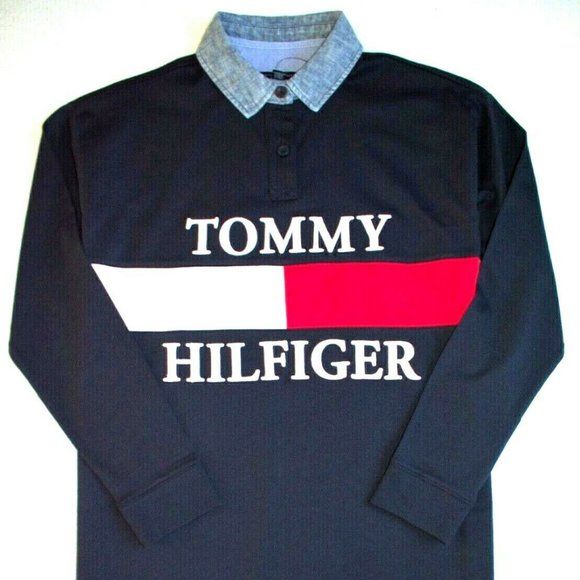 Tommy Hilfiger Women's Long Sleeve Logo Polo Dress Size: S - Picture 2 of 3